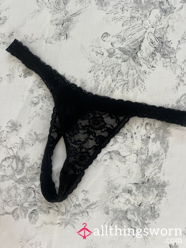 Black Lace Thong