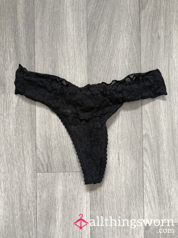 Black Lace Thong