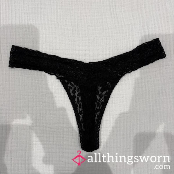 Black Lace Thong