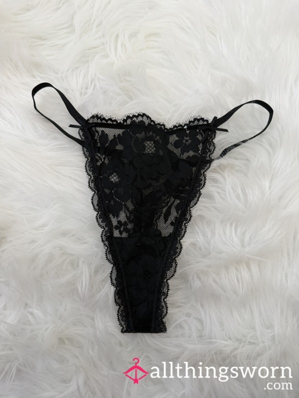 Black Lace Thong