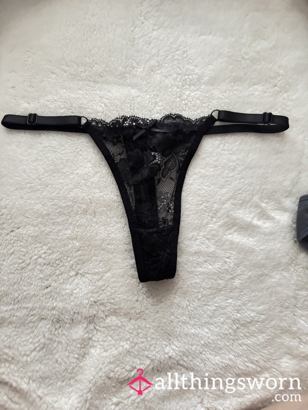 Black Lace Thong