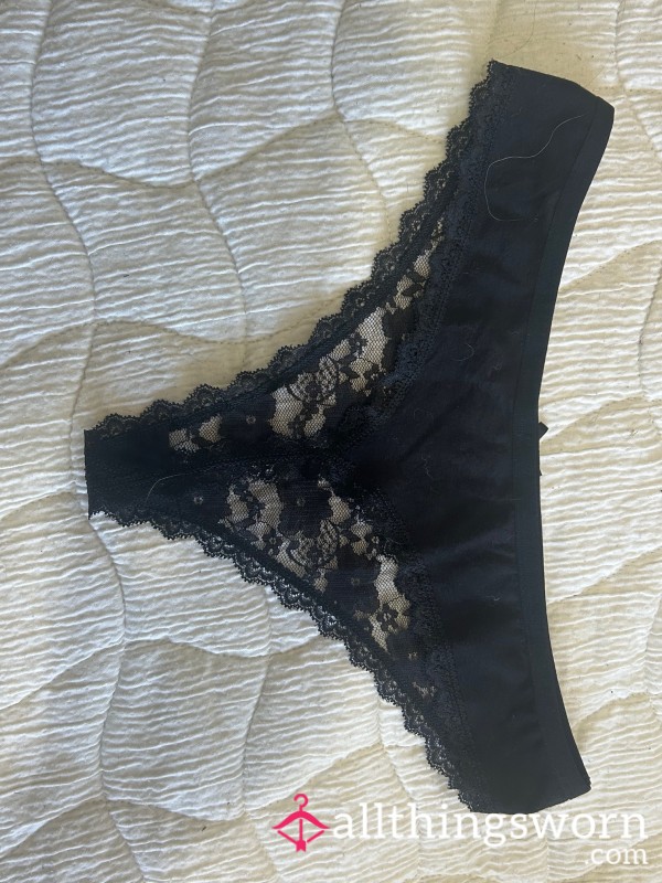 Black Lace Thong