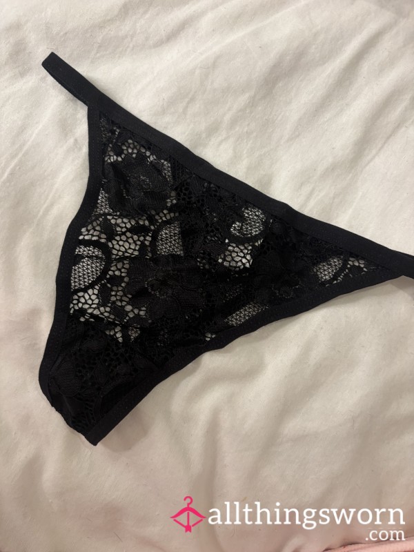 Black Lace Thong