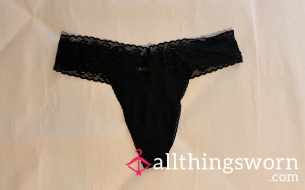Black Lace Thong