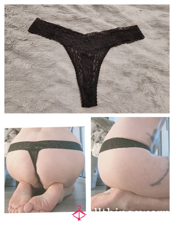 Black Lace Thong
