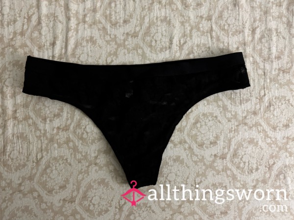 Black Lace Thong