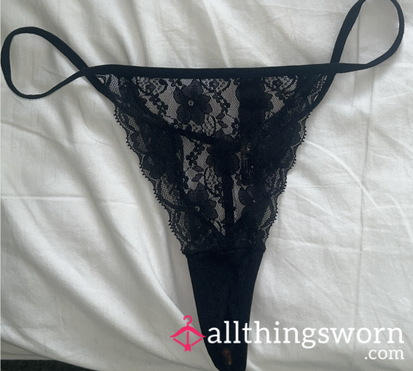 Black Lace Thong