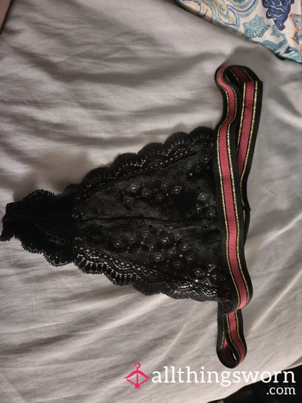 Black Lace Thong
