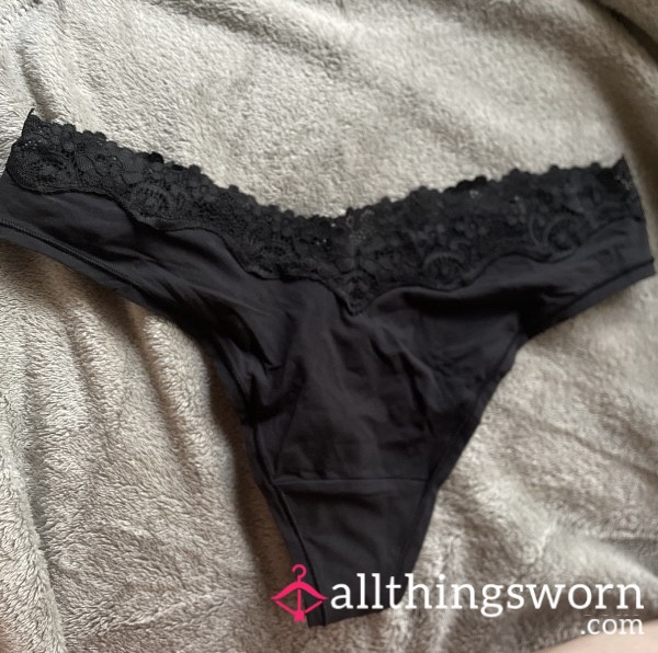 Black Lace Thong