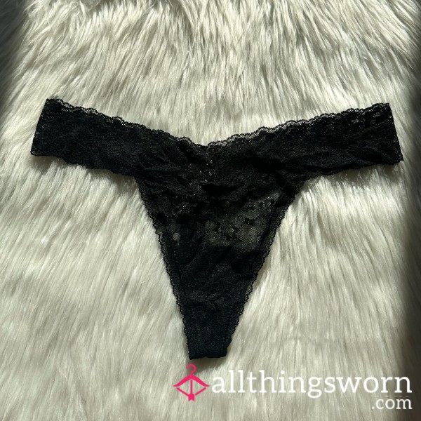 Black Lace Thong