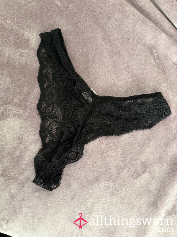 Black Lace Thong