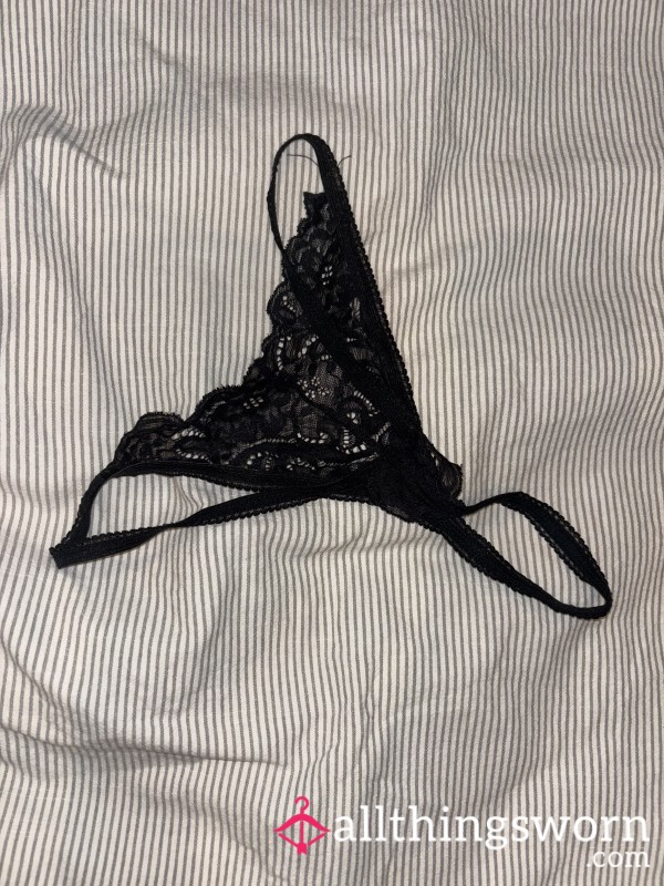 Black Lace Thong