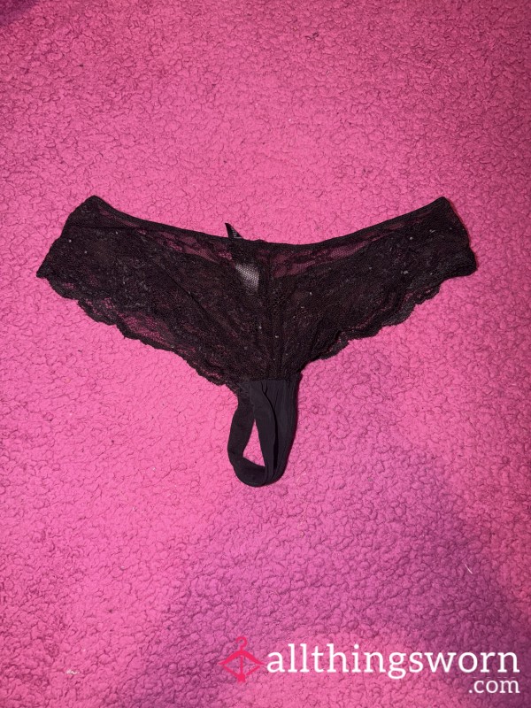 Black Lace Thong