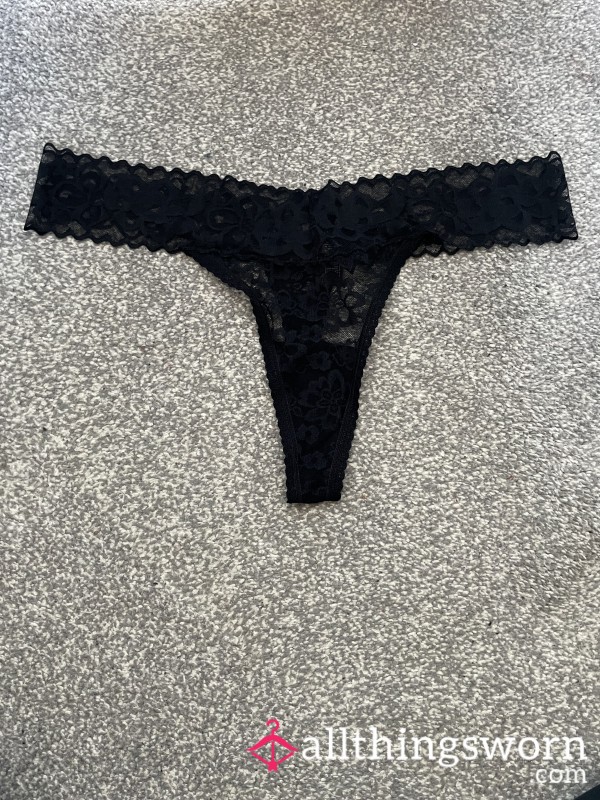 Black Lace Thong