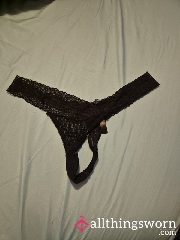 Black Lace Thong