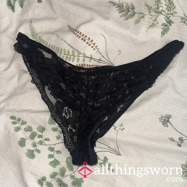 Black Lace Thong