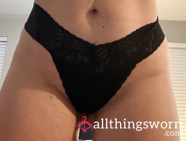 Black Lace Thong