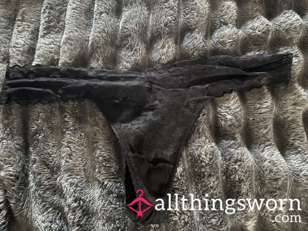 Black Lace Thong