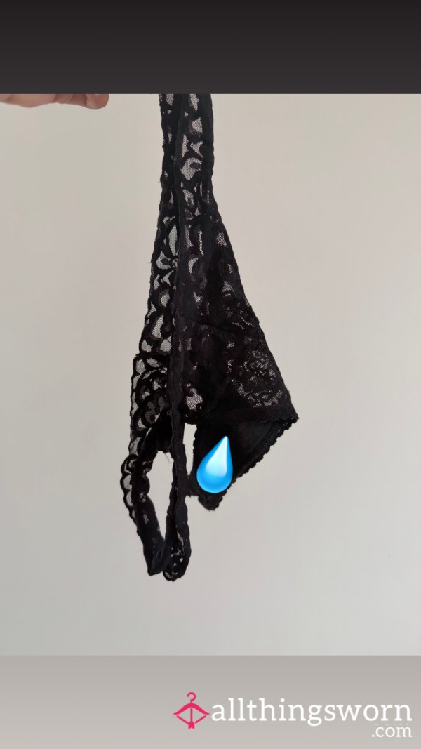 Black Lace Thong
