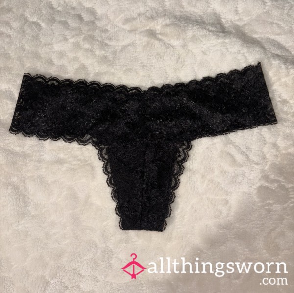 Black Lace Thong