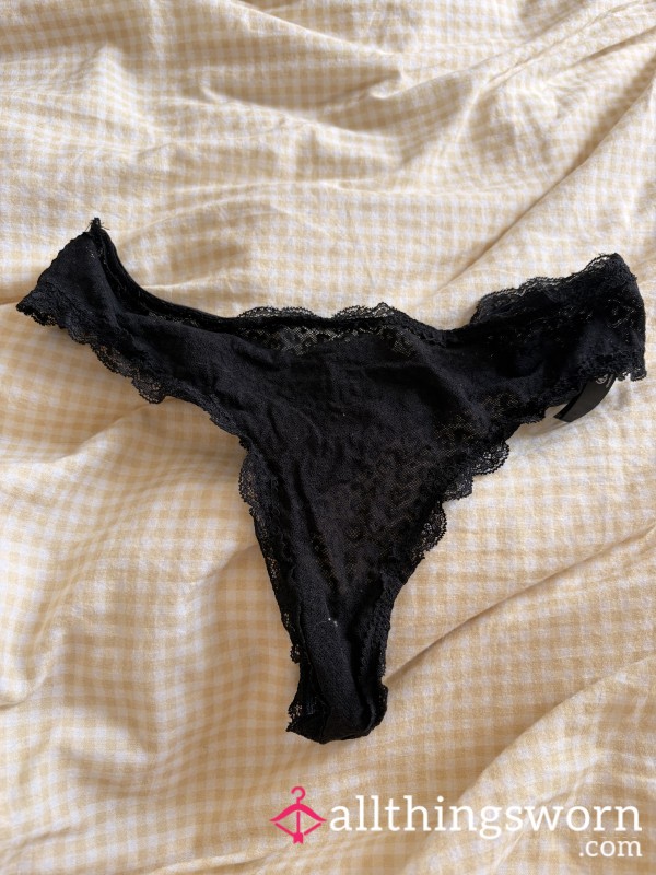 Black Lace Thong