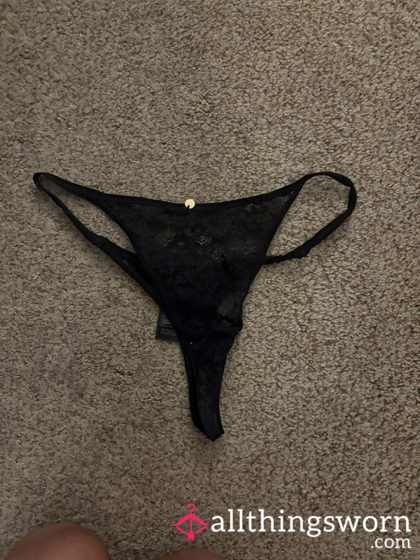Black Lace Thongs