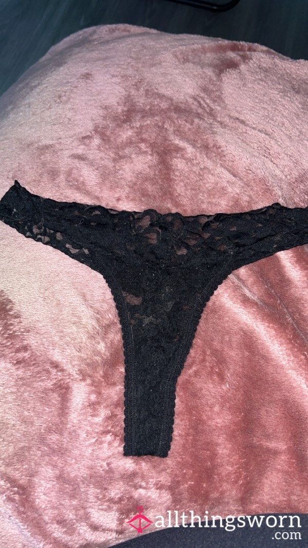 Black Lace Thongs