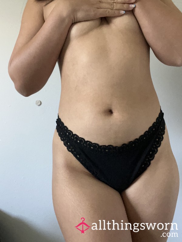 Black Lace Thongs