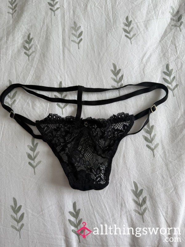 Black Lace Thongs