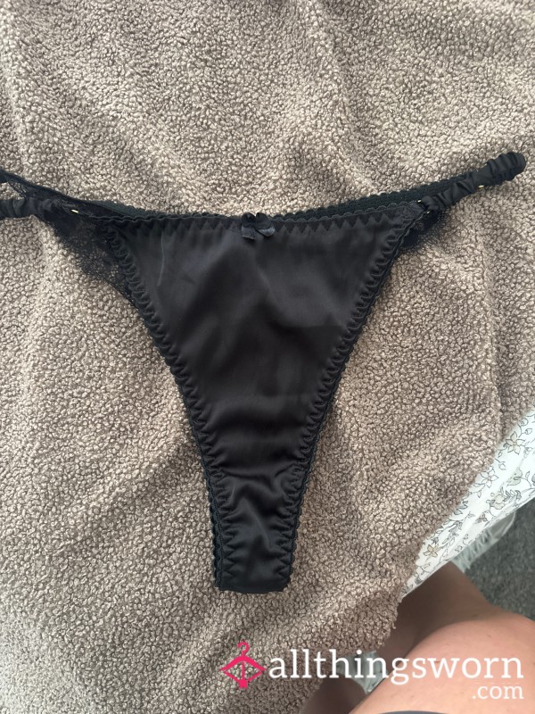 Black Lace Thongs