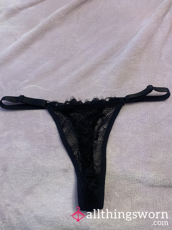 Black Lace Thongs