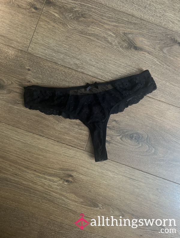 Black Lace Thongs