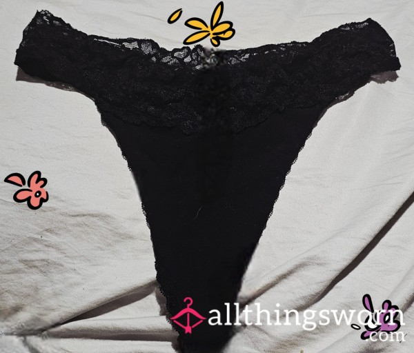 Black Lace Top Thong- 3daywear/shipping Included!