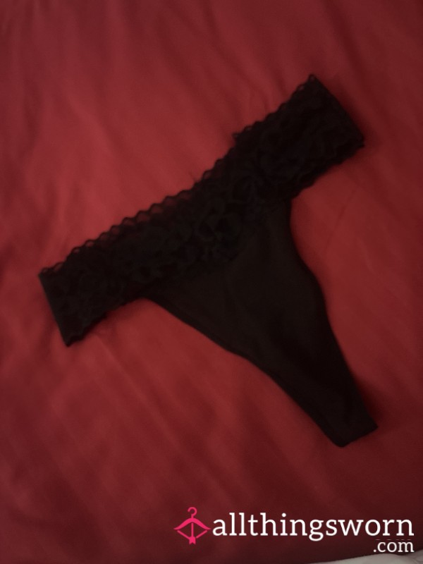 Black Lace Trim Knickers