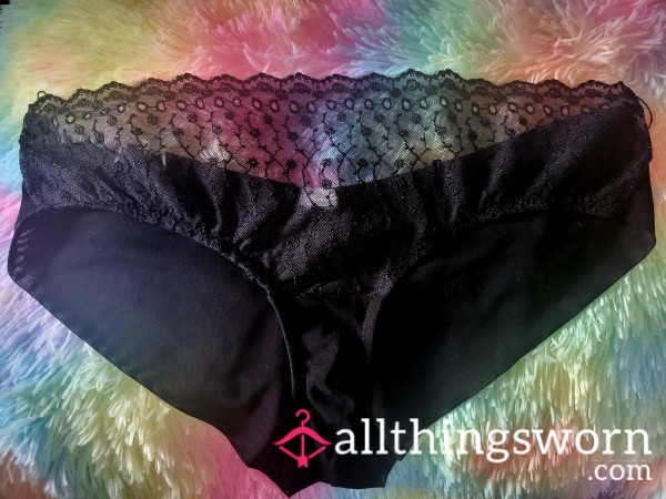 Black Lace Trim Panties