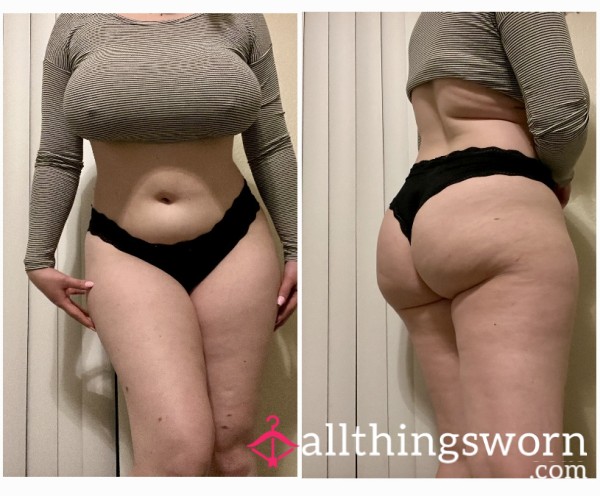 Black Lace Trim Panties