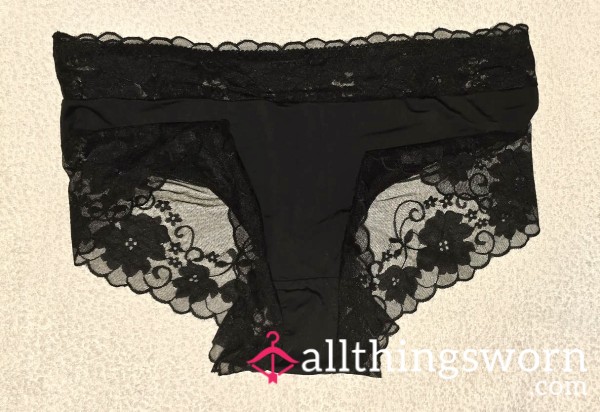 Black Lace Trim Panties