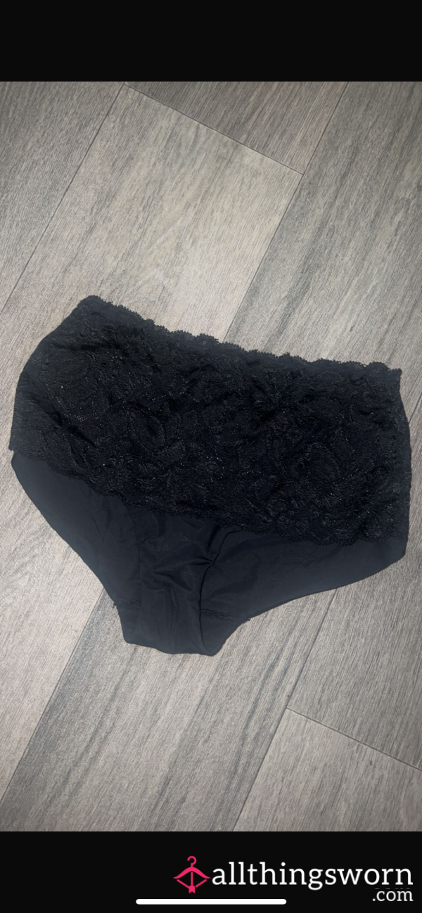 Black Lace/silk Panties