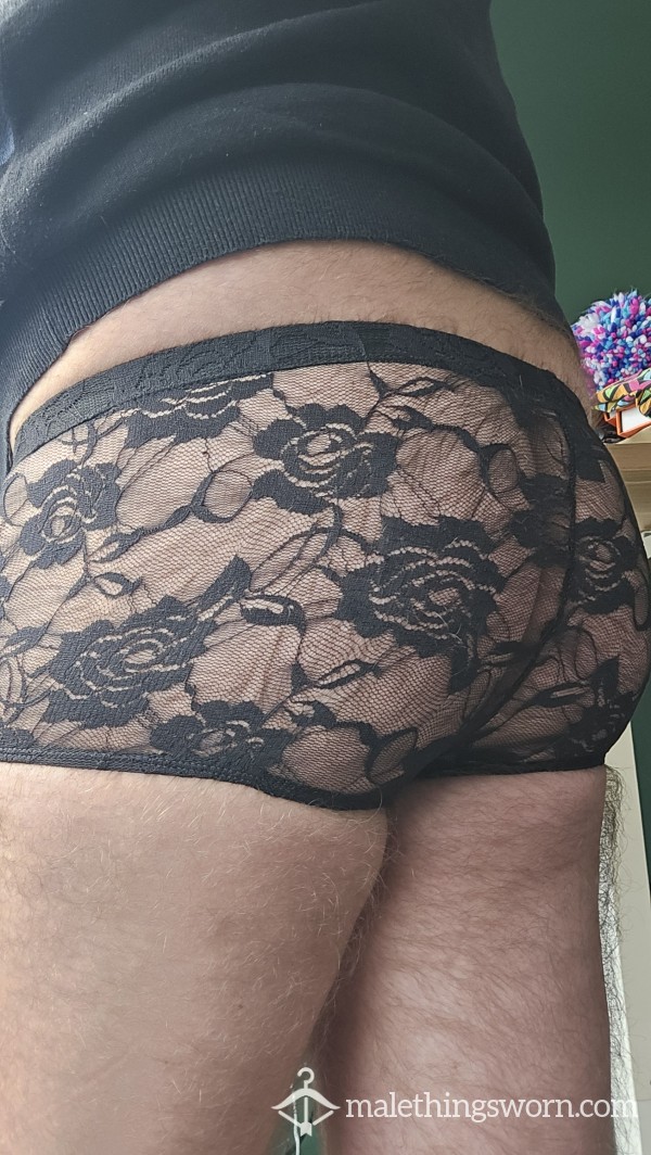 Black Lacey Boxers - As You'd Like Them