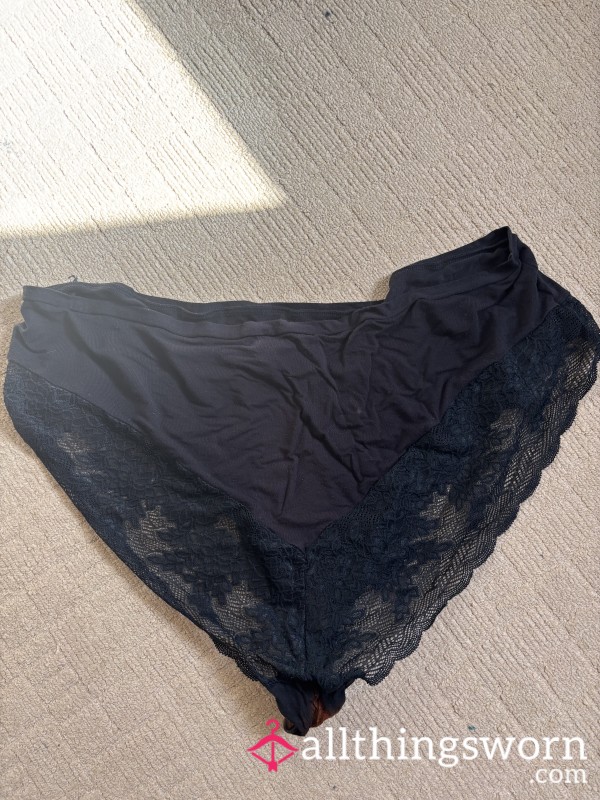 Black Lacey Panties - Unwashed With Scent