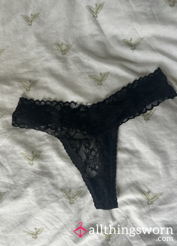 Black Lacey Thong 🖤