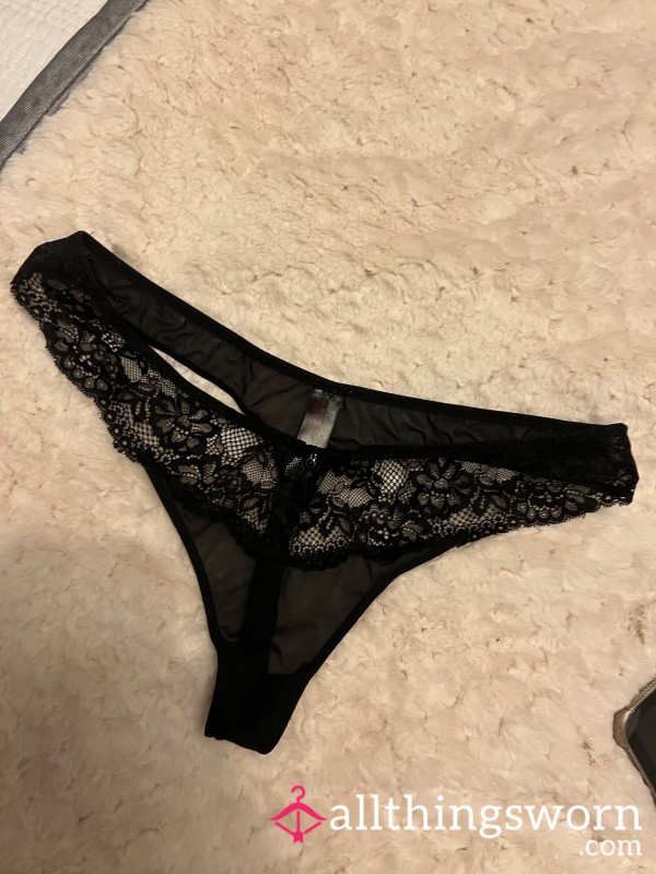 Black Lacy Ann Summers Thong
