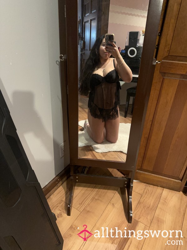 Black Lacy Babydoll