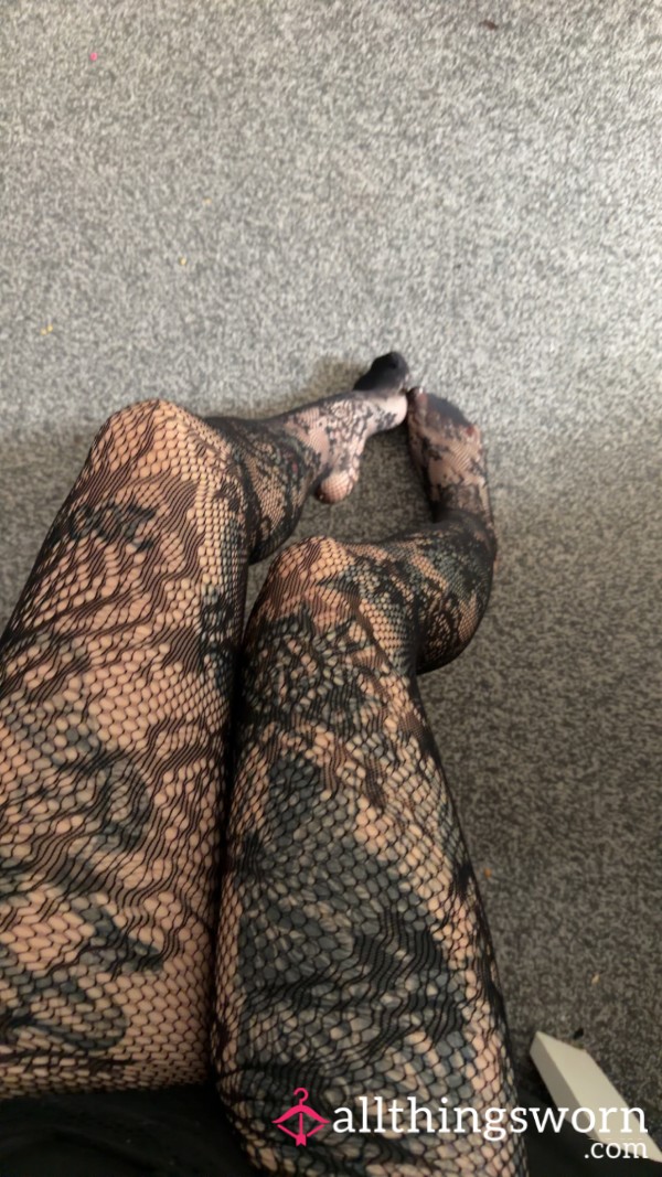 Black Lacy Flor*l Tights🖤