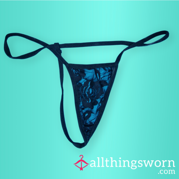 Black Lacy G-String Panties
