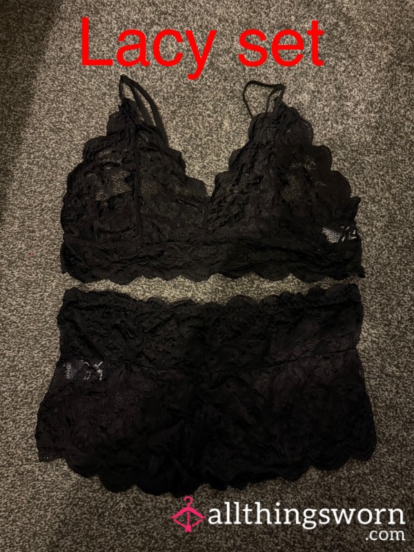 Black Lacy Lingerie Set