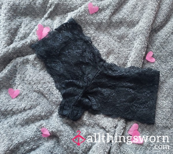 Black Lacy Panties Size 10