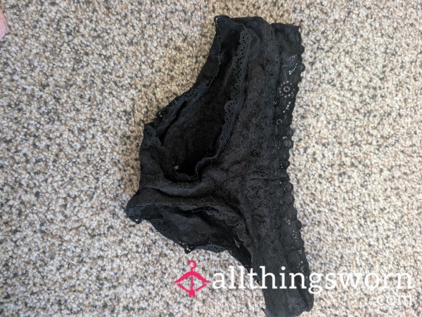 Black Lacy Panties Worn
