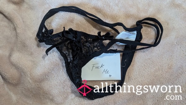 Black, Lacy Thong