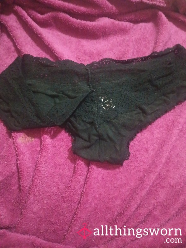 Black Lacy Thongs
